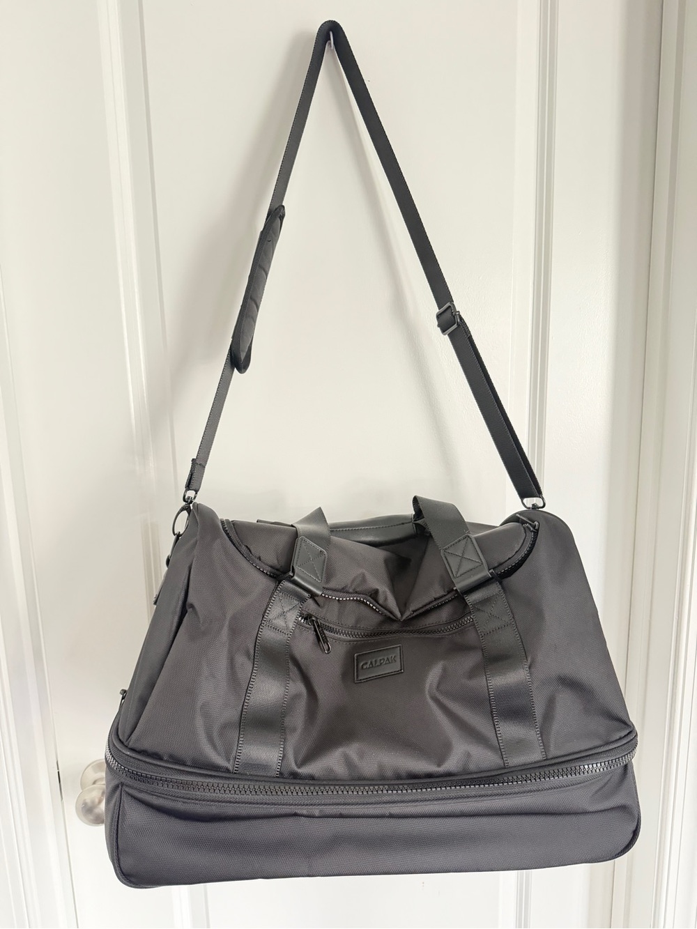 Calpak Stevyn Duffel Bag with Shoe Compartment in Black